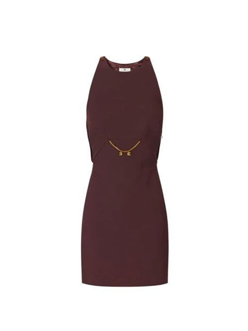 Abito in doppio crêpe e georgette ELISABETTA FRANCHI | AB80856E2.EA4